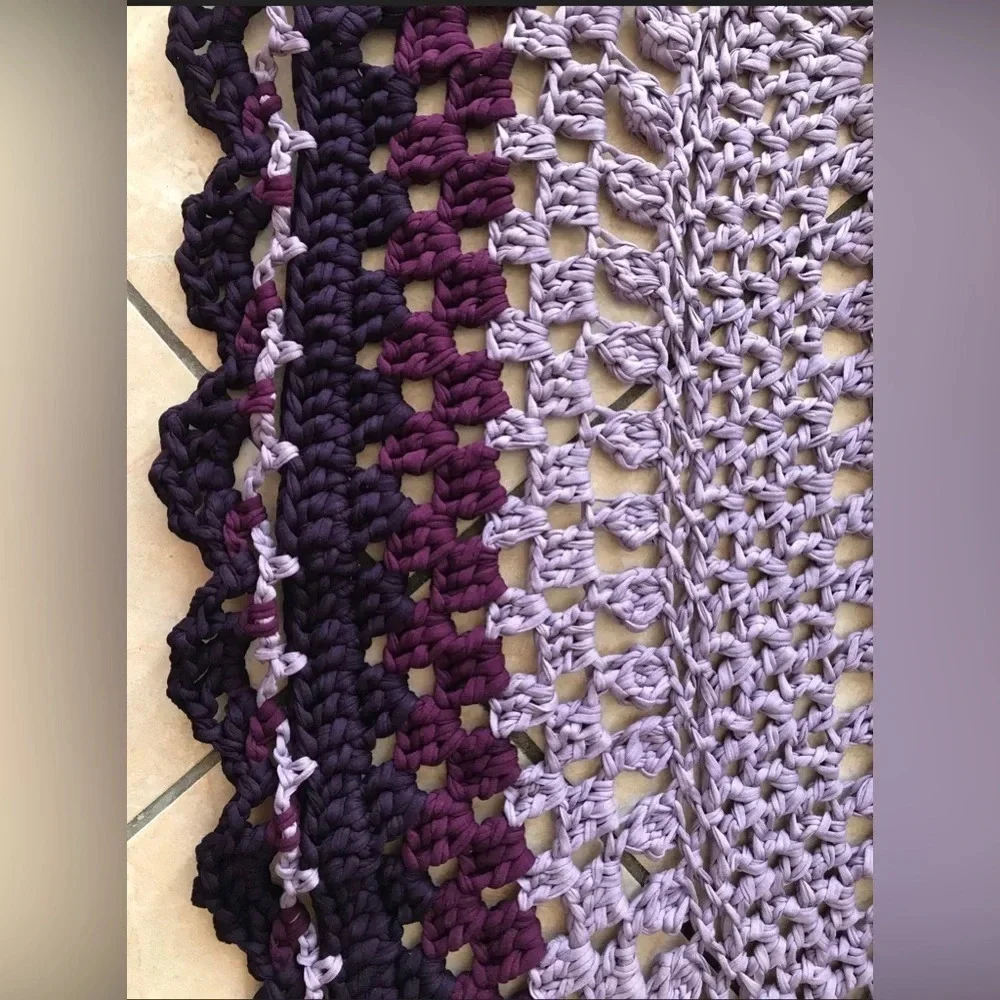 Handmade crochet rug.